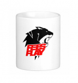 Caneca branca 325 ml clássica da PeesPlay e-Sports